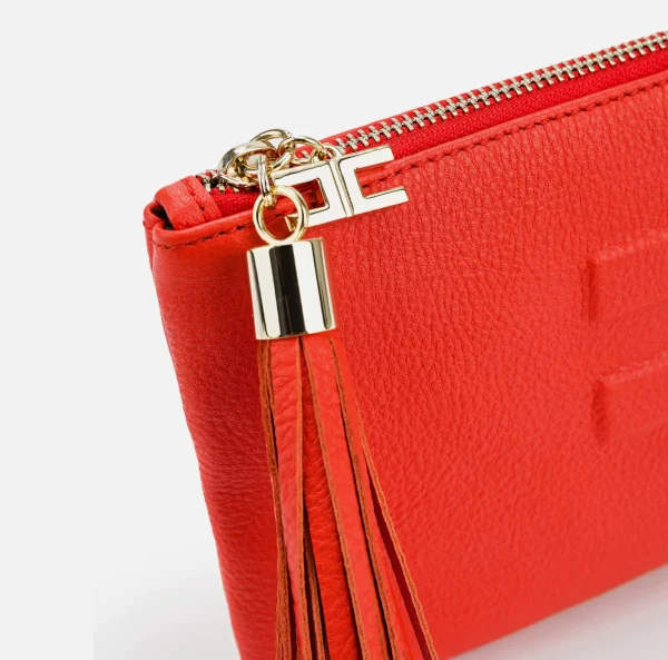Elisabetta Franchi Portafogli^Pochette Logo Lacca