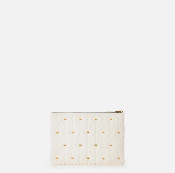 Elisabetta Franchi Clutch^Pochette Étoile Burro
