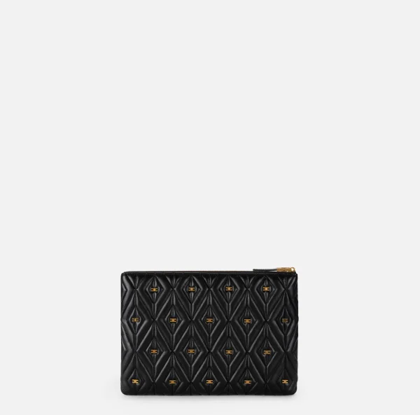 Elisabetta Franchi Clutch^Pochette Étoile Nero