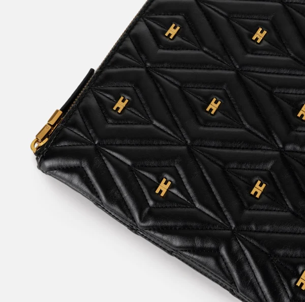 Elisabetta Franchi Clutch^Pochette Étoile Nero