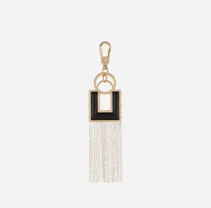 Elisabetta Franchi Portachiavi E Charms^Portachiavi con logo Nero