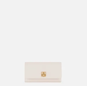 Elisabetta Franchi Clutch | Portafogli^Portafoglio in materiale sintetico con scudetto in metallo Burro