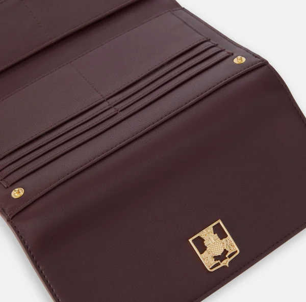 Elisabetta Franchi Clutch | Portafogli^Portafoglio in materiale sintetico con scudetto in metallo RougeNoir
