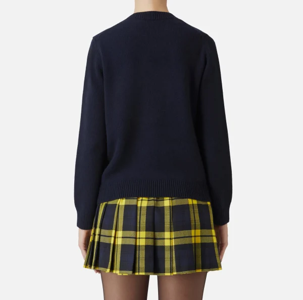 Elisabetta Franchi Maglieria E Felpe^Pullover in lana con maxi patch Navy