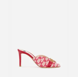 Elisabetta Franchi Sandali^Sandalo Slider Monogram Burro/Rosso