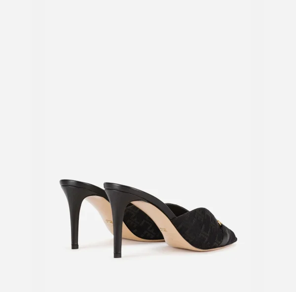 Elisabetta Franchi Sandali^Sandalo Slider Monogram Nero
