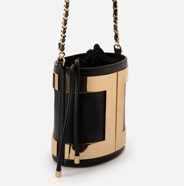 Elisabetta Franchi Borse A Tracolla^Secchiello Logo Nero