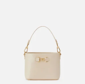 Elisabetta Franchi Borse A Mano^Secchiello morsetto logo Crema