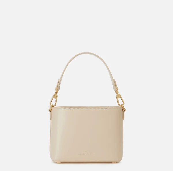 Elisabetta Franchi Borse A Mano^Secchiello morsetto logo Crema