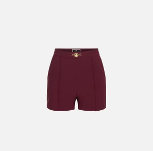 Elisabetta Franchi Pantaloni E Shorts^Shorts in crêpe stretch con morsetto RougeNoir