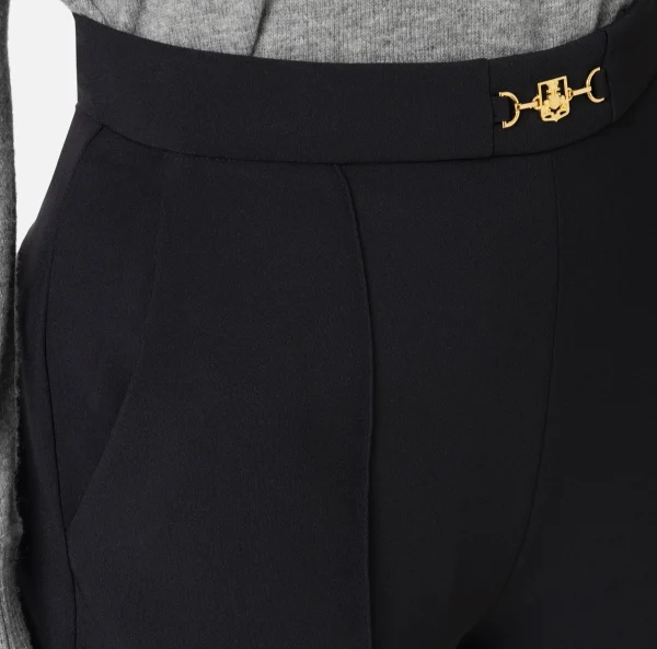 Elisabetta Franchi Pantaloni E Shorts^Shorts in crêpe stretch con morsetto Nero