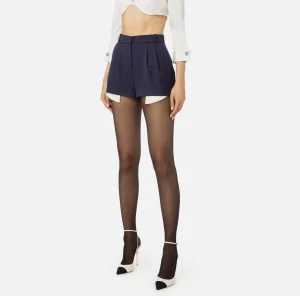 Elisabetta Franchi Pantaloni E Shorts^Shorts in fresco di lana con sacco tasche Navy
