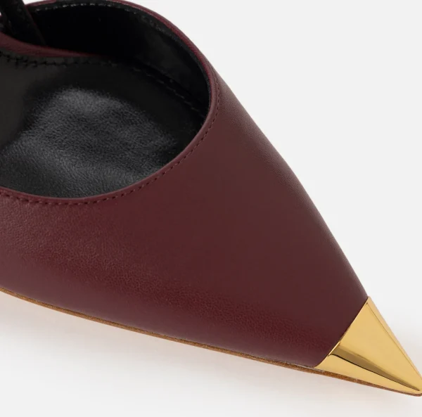 Elisabetta Franchi Décolleté^Slingback in nappa con puntalino in metallo RougeNoir