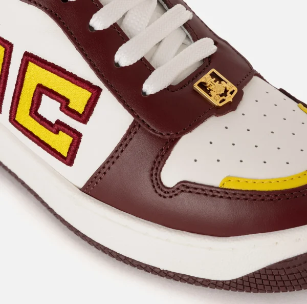 Elisabetta Franchi Sneakers E Scarpe Basse^Sneakers in pelle logo bicolor RougeNoir/Avorio