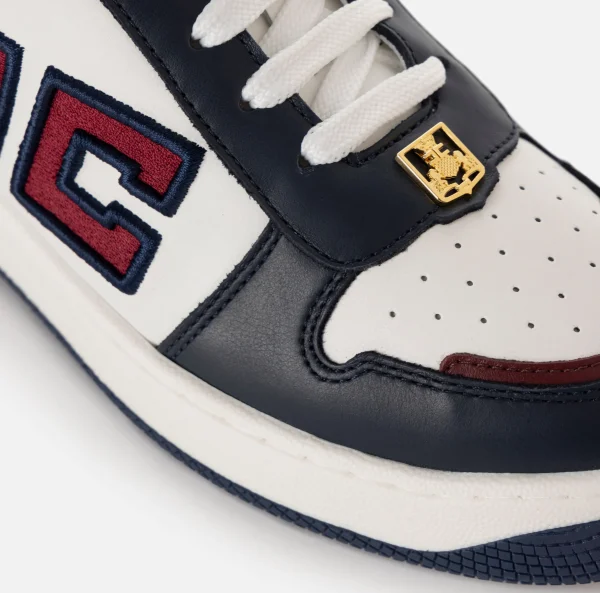 Elisabetta Franchi Sneakers E Scarpe Basse^Sneakers in pelle logo bicolor Navy/Avorio