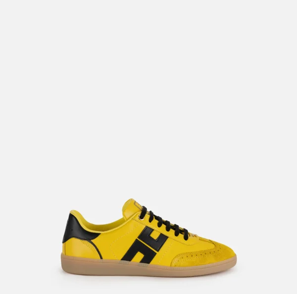 Elisabetta Franchi Sneakers E Scarpe Basse^Sneakers in pelle scudetto Mimosa/Nero