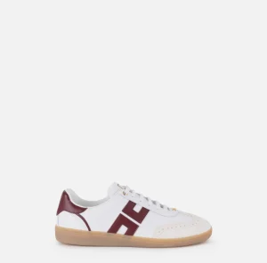 Elisabetta Franchi Sneakers E Scarpe Basse^Sneakers in pelle scudetto Avorio/RougeNoir