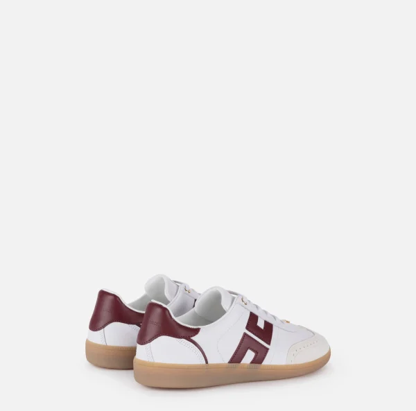 Elisabetta Franchi Sneakers E Scarpe Basse^Sneakers in pelle scudetto Avorio/RougeNoir
