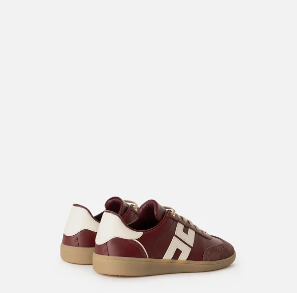 Elisabetta Franchi Sneakers E Scarpe Basse^Sneakers in pelle scudetto RougeNoir/Burro