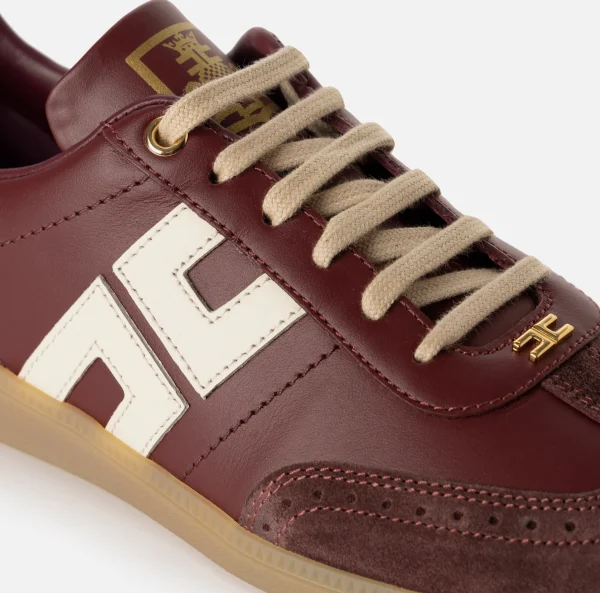 Elisabetta Franchi Sneakers E Scarpe Basse^Sneakers in pelle scudetto RougeNoir/Burro