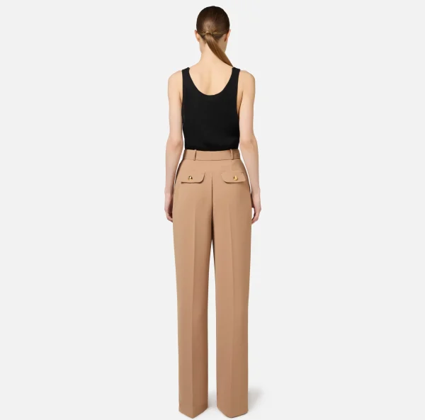 Elisabetta Franchi Top, T-Shirt & Body^Top in viscosa a costina plissé Nero