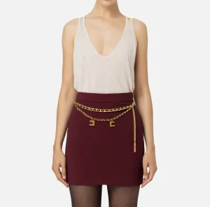 Elisabetta Franchi Top, T-Shirt & Body^Top in viscosa lucida Lattice