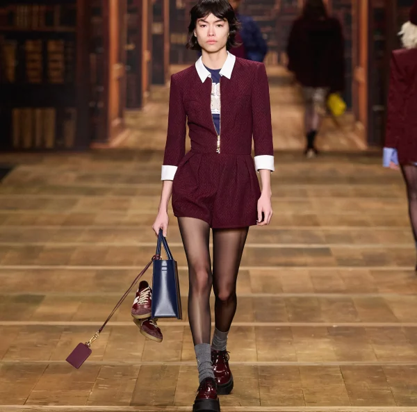 Elisabetta Franchi Tute^Tuta corta in tweed resca con zip RougeNoir