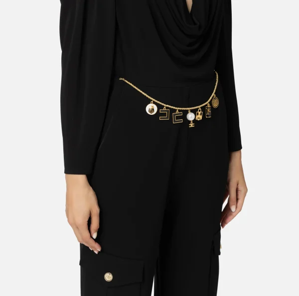 Elisabetta Franchi Tute^Tuta in jersey con cintura charms Nero