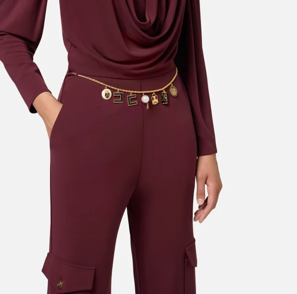 Elisabetta Franchi Tute^Tuta in jersey con cintura charms RougeNoir